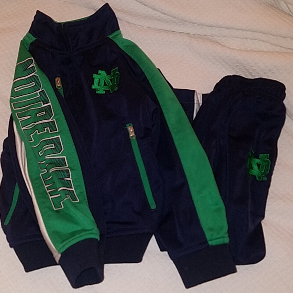 Boys Notre Dame track suit